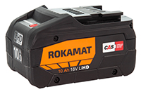 Rokamat 08068 Akku 18 Volt 10,0 Ah Li-Ion + Ladegerät ASC145