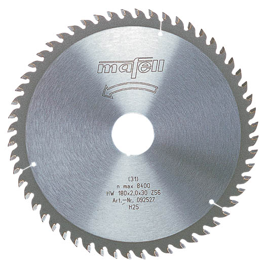 Mafell Zubehör 092465 Sägeblatt-HM 250 x 1,8/2,8 x 30 mm, Z 40, WZ, für universellen Einsatz
