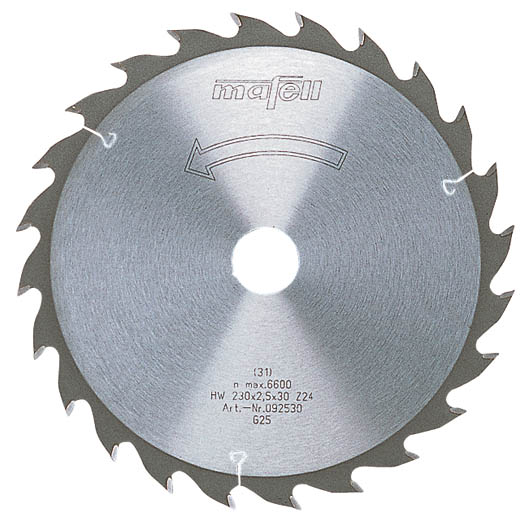 Mafell Zubehör 092511 Sägeblatt-HM 180 x 1,4/2,0 x 30 mm, Z 30, WZ, für universellen Einsatz in Holz