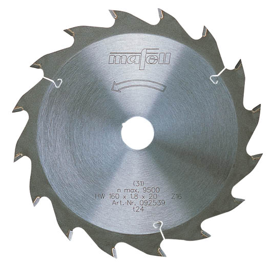 Mafell Zubehör 092565 Mafell Sägeblatt-HM, 160 x 1,1/1,6 x 20 mm, Z 16, WZ