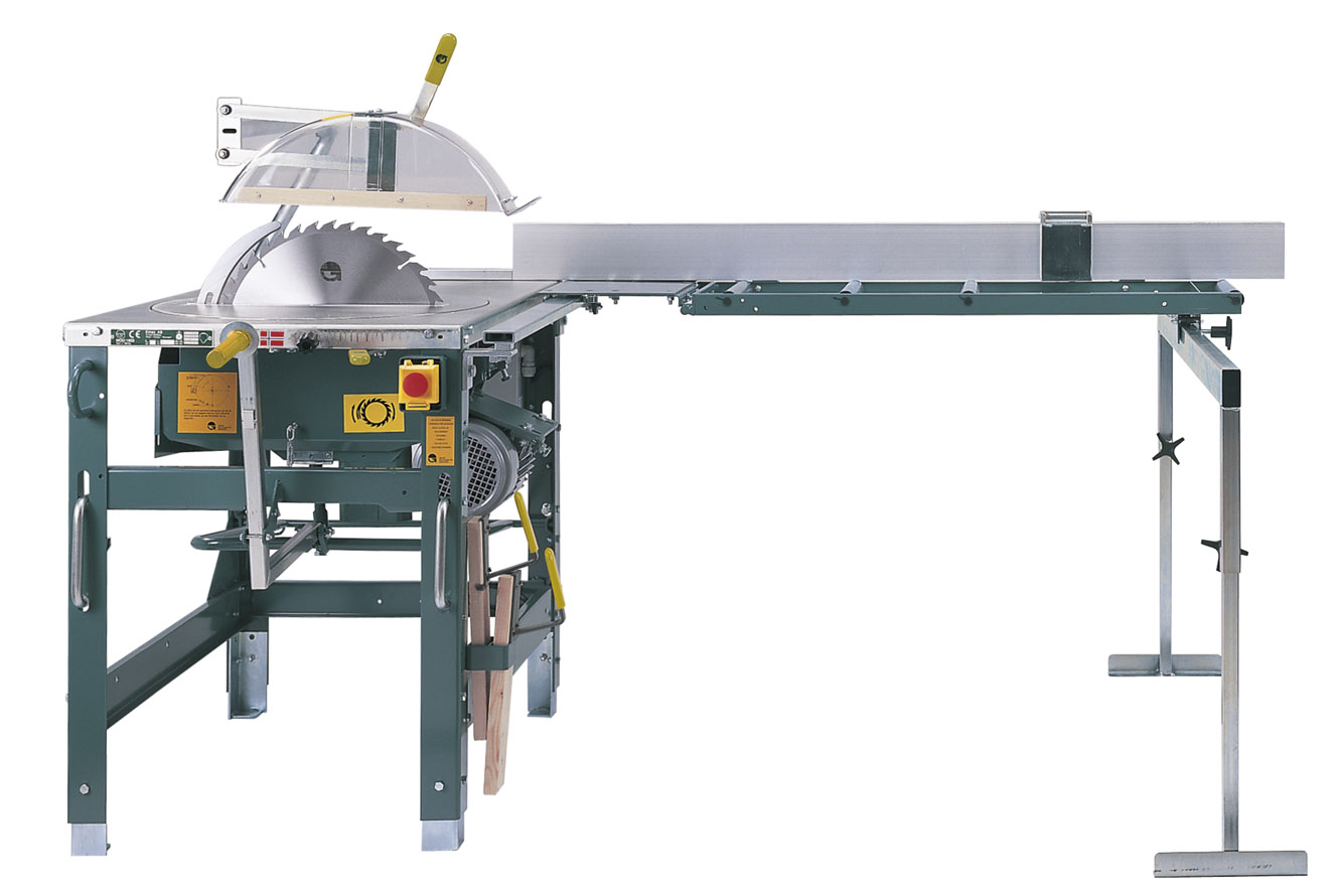 Gjerde 90043 1603-NO Tischkreissäge 3,6 kW 400 Volt + 2. Steckdose + Zuführtisch 2000 mm inkl. Stopp + Bremse