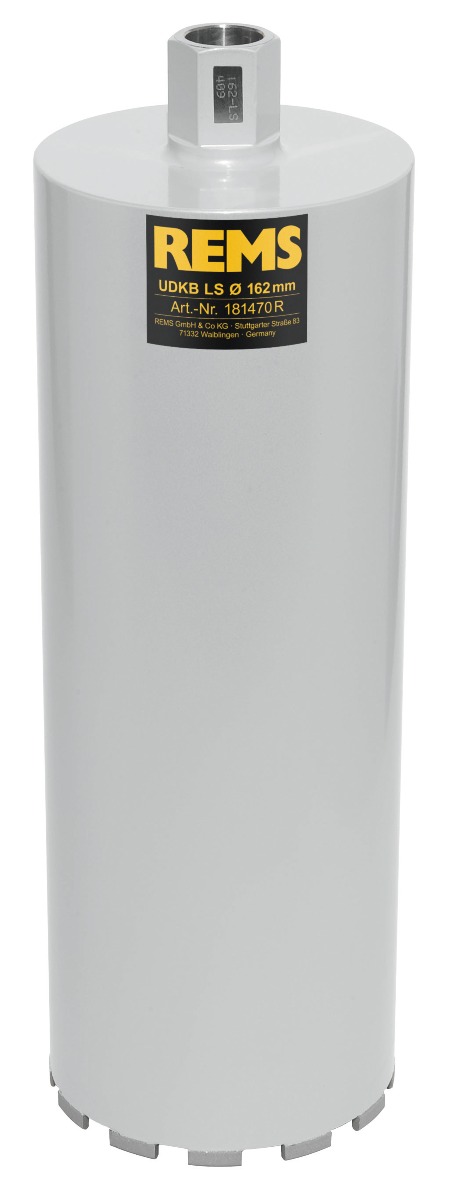Rems 181470 R 181470 UDKB-LS 162x420xUNC 1 1/4 Diamant-Bohrkrone Lasergeschweißt Trocken/Nass