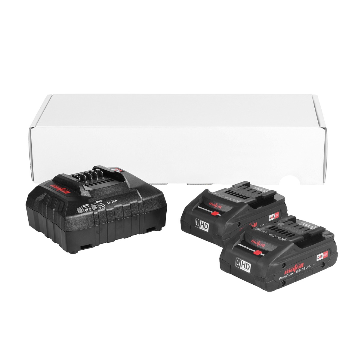 Mafell Zubehör 1P0469 Power-Set 1 - 2 x 18 M 72 Akku 18V 4.0Ah LiHD + APS M Ladegerät