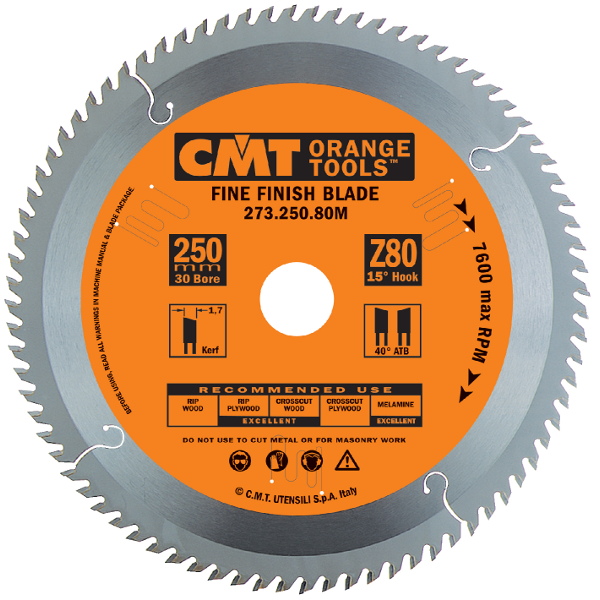 CMT 273.300.96M Ultradünnes Feinschnitt-Kappsägeblatt 300 x 30 x 96T
