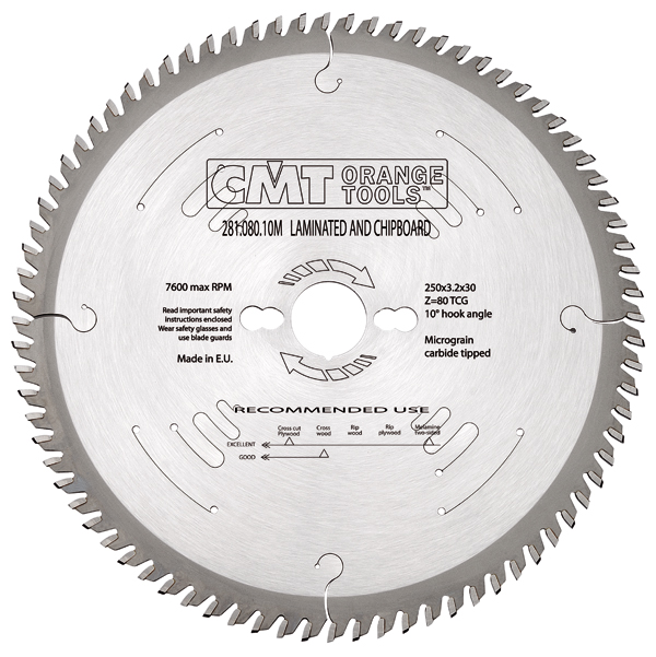 CMT 281.064.08M Sägeblatt für Spanplatten / Melamin / Formica 200 x 30 x 64T