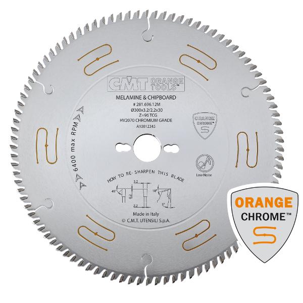 CMT 281.684.14M Geräuscharmes Sägeblatt für Melamin/Formica-Spanplatten 350 x 30 x 84T