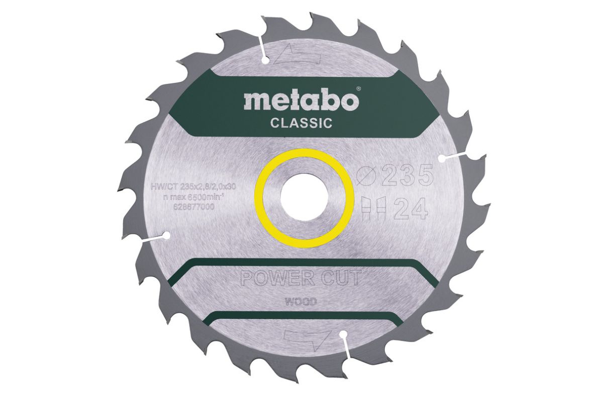 Metabo Zubehör 628678000 Kreissägeblatt PowerCutClassic 235x30 24 WZ 18° /B