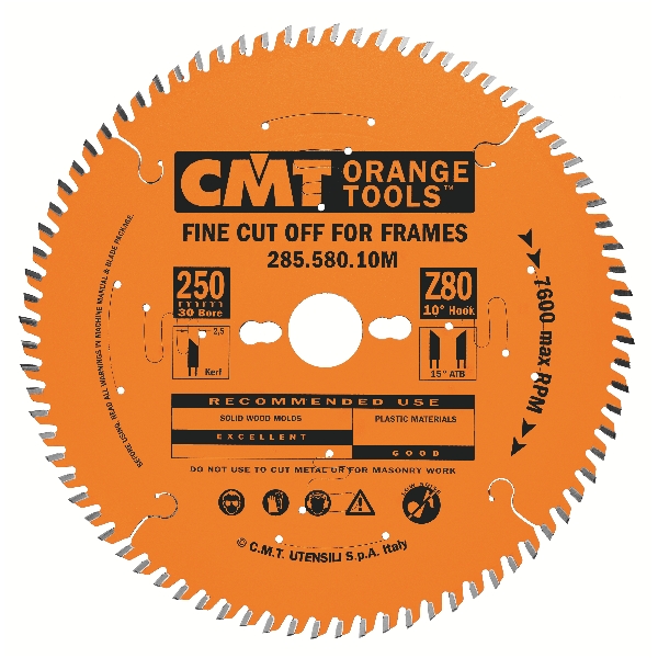 CMT 285.580.10M Kreissägeblatt Trapez 250 x 30 x 80T