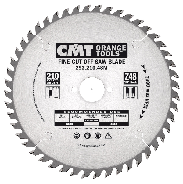 CMT 292.200.48M HM-Sägeblatt fein gezahnt 200 x 30 x 48T