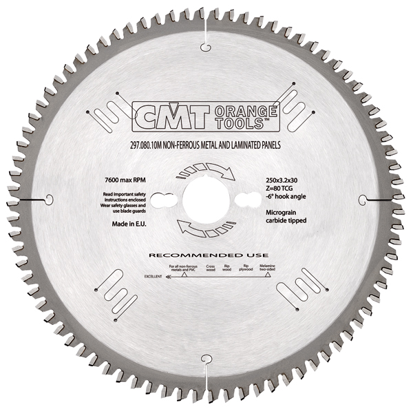CMT 296.165.56H Negativblatt für Nichteisenmetalle/Trespa/Alu 165 x 20 x 56T