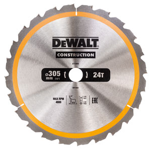 DeWALT Zubehör DT1958-QZ Kreissägeblatt 305 x 30 x 24T ATB -5Â°