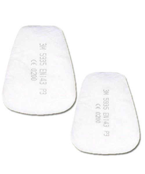 3M 1.21.30.593.50 5935 Staubfilter P3 für Filterhaube 501 zu 2 Stück