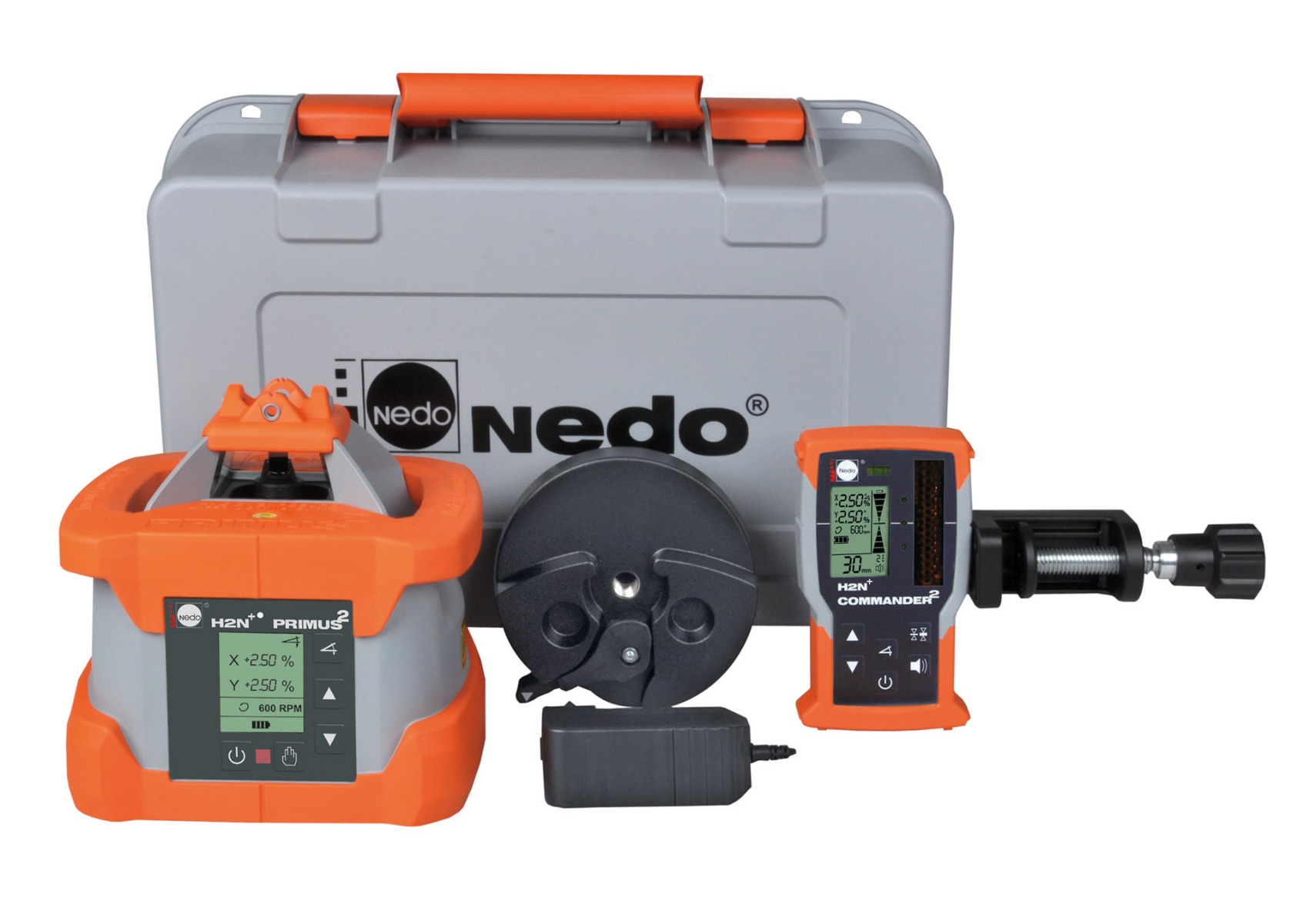 Nedo NV472034 Primus2 H2N+ Neigungslaser + Commander H2N+ Empfänger + Neigungsüberwachung!