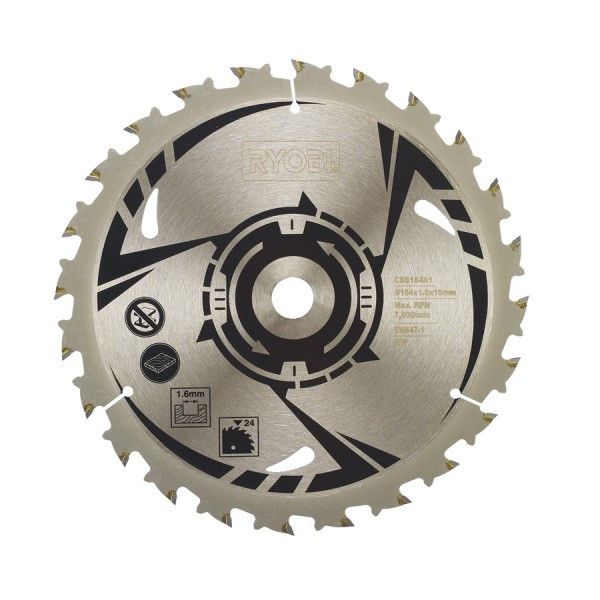 Ryobi Zubehör 5132003615 HM Kreissägeblatt 184 x 16 x 24T