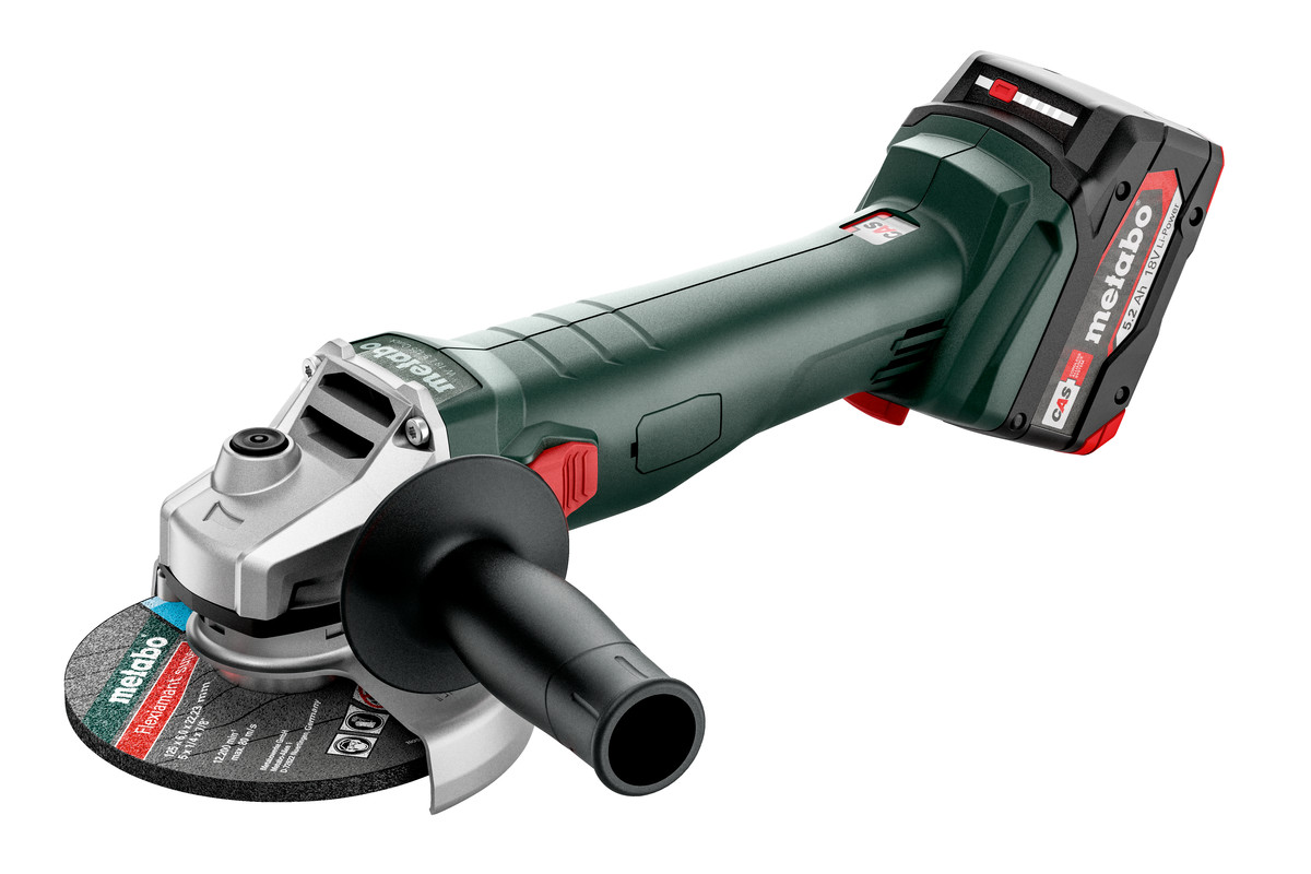 Metabo 602249650 B 18 L 9-125 Winkelschleifer 125 mm 18V 5,2 Ah Li-Ion