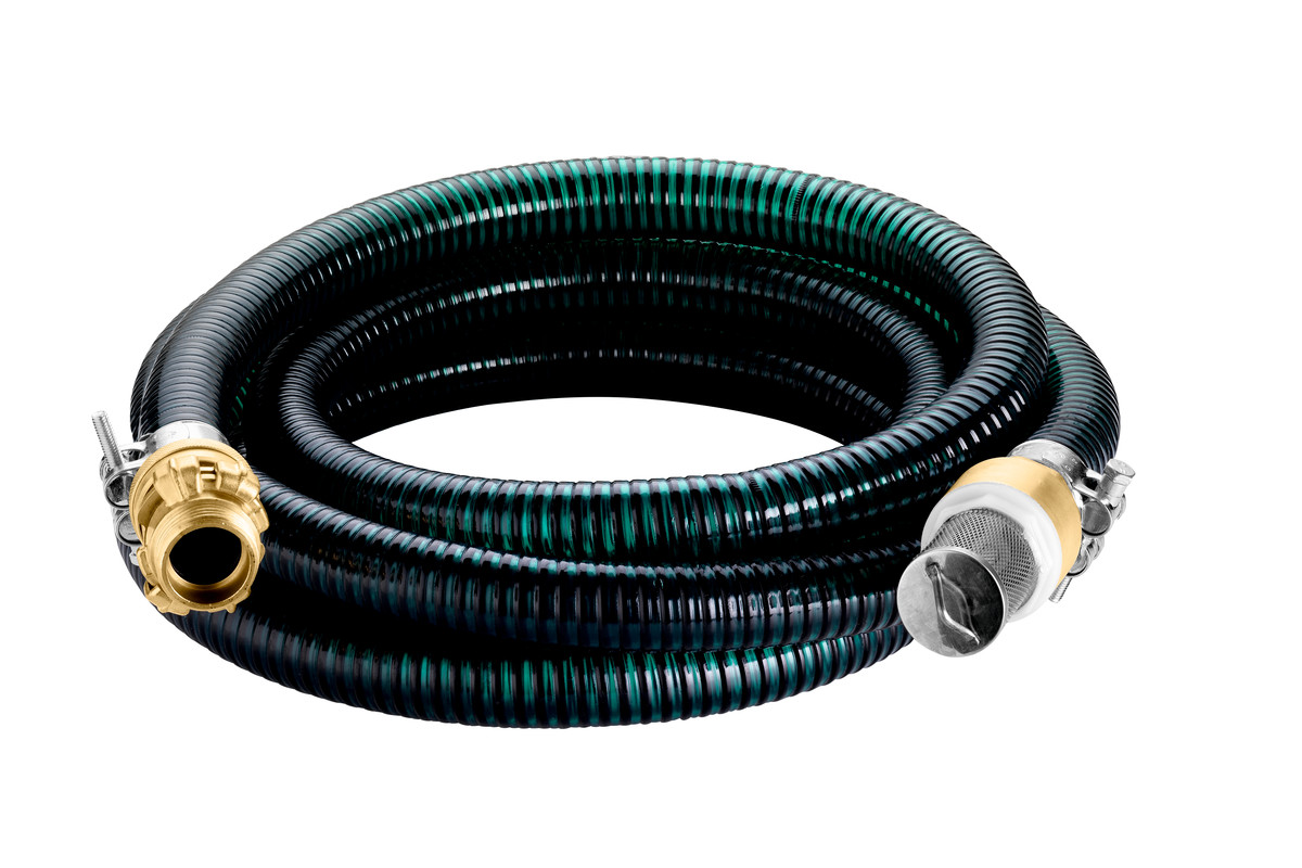 Metabo Zubehör 628797000 Saugschlauch-Set mit Messingarmaturen 4 m, 1" 25 mm