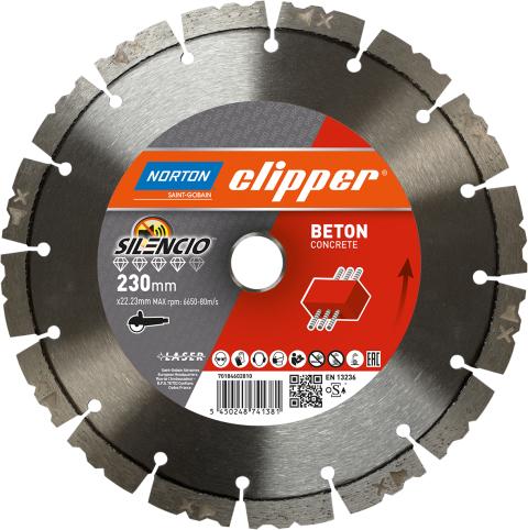 Norton Clipper 70184603274 Pro Beton Silencio Diamanttrennscheibe 350 x 25,4 mm