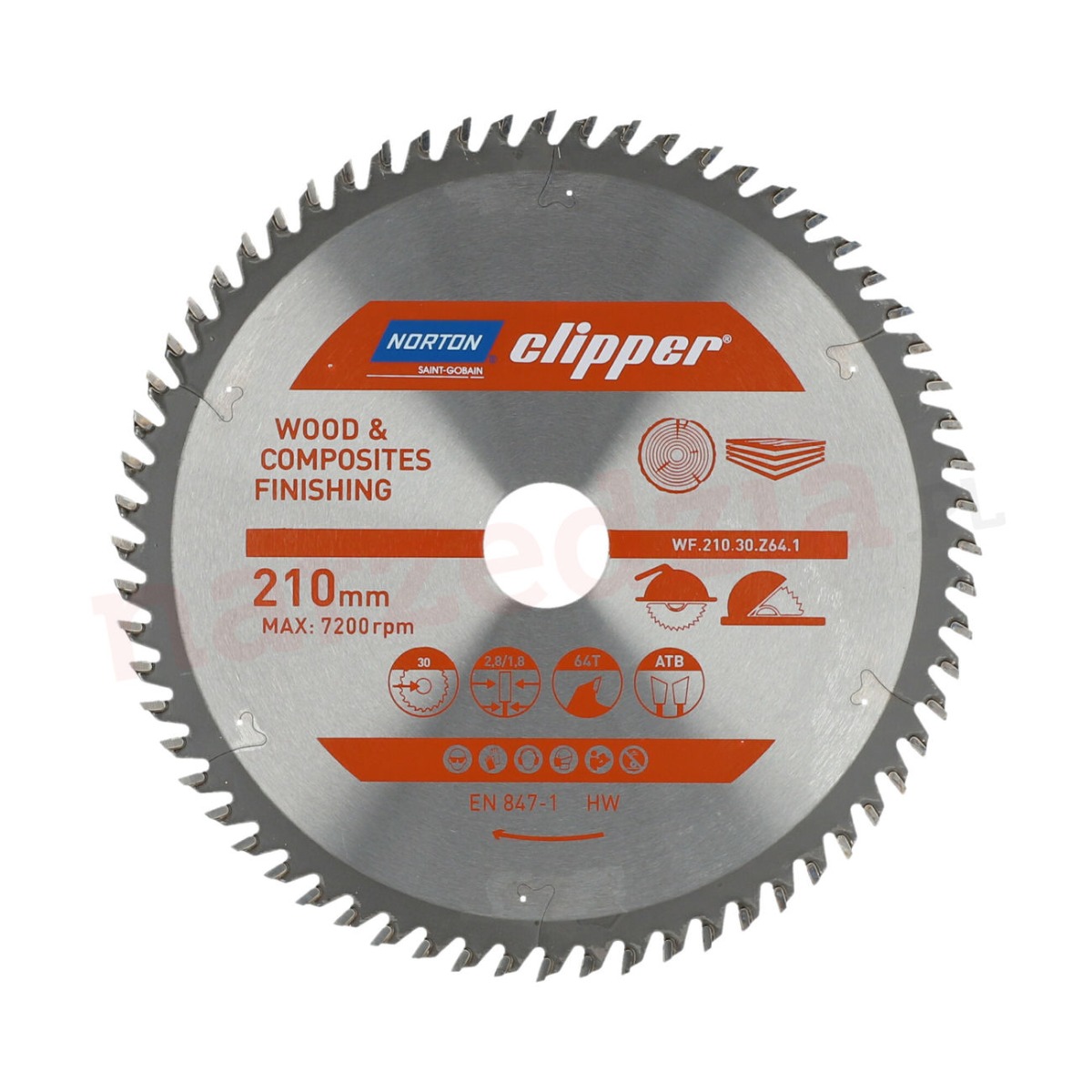 Norton Clipper 70184608099 Sägeblatt Holz und Komposit 216 x 30 x 48T