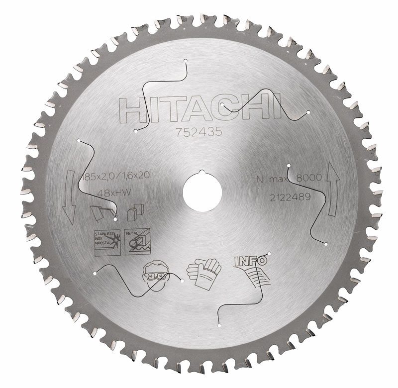 HiKOKI Zubehör 752449 Kreissägeblatt für Aluminium 216 x 30, 60 Zähne Verwendung für C8FC / C8FS / C8FSE / C8FSHE / DeWalt