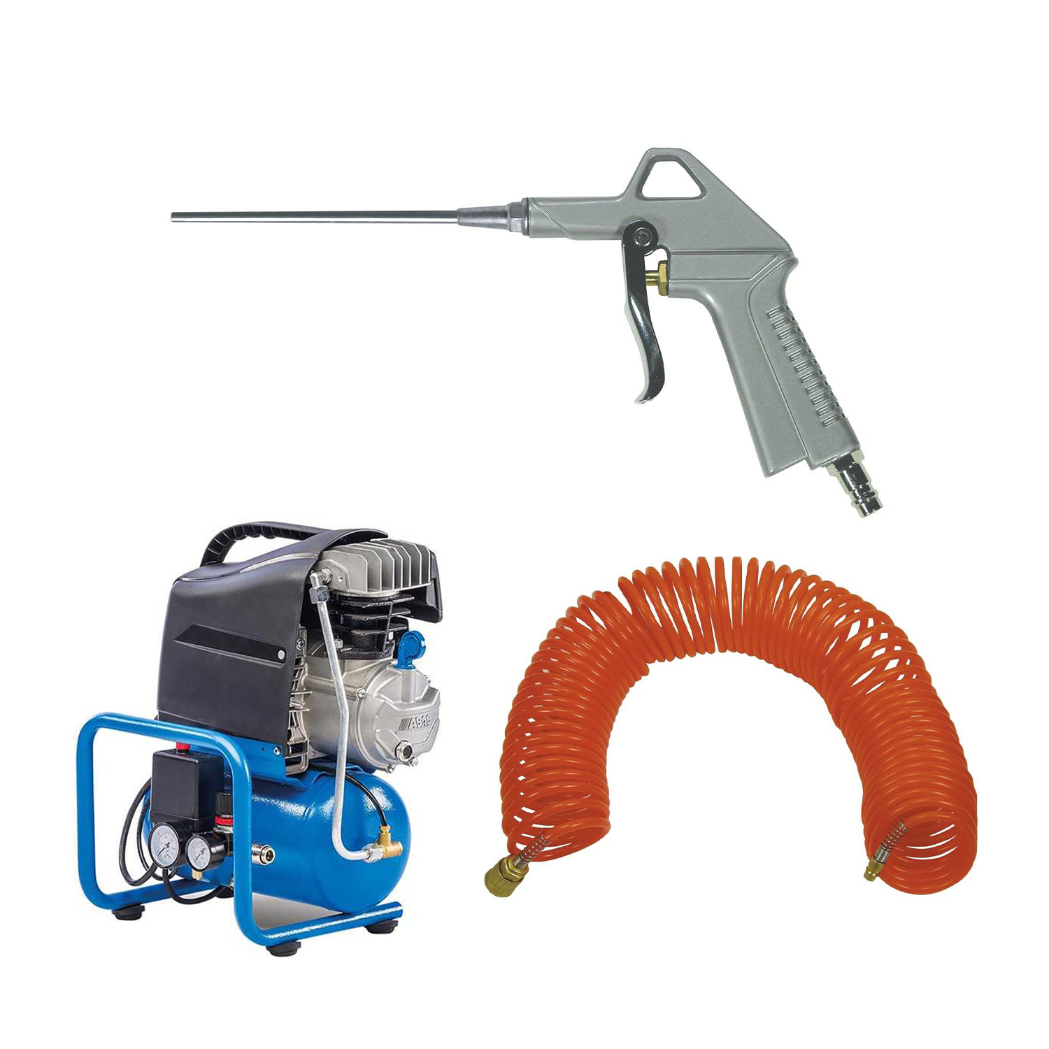 ABAC 1129100034SET Start L20 Kompressor 220 L/Min 10 Bar Set + Schlauch und Blaspistole