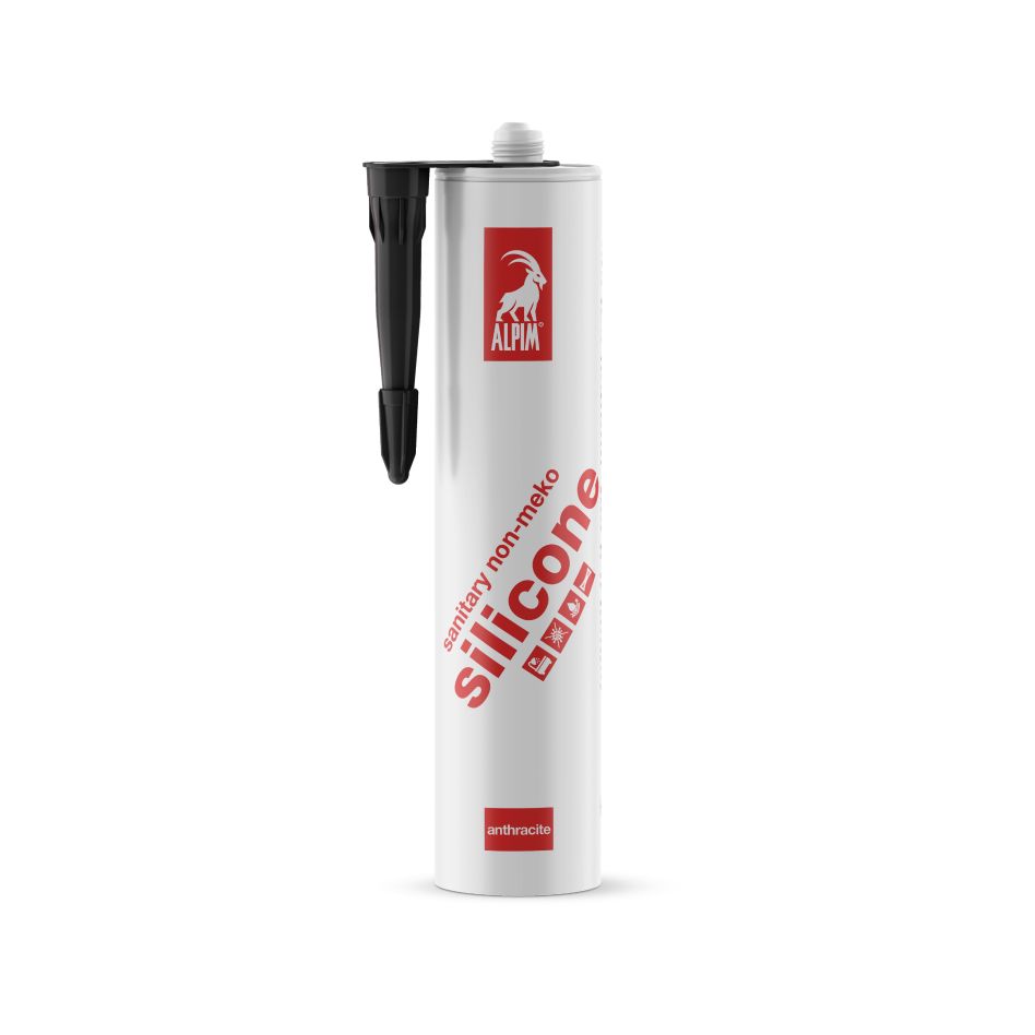 Alpim ALP002010 Silikon-Sanit&auml;rdichtmasse, MEKO-frei, anthrazit, 310 ml
