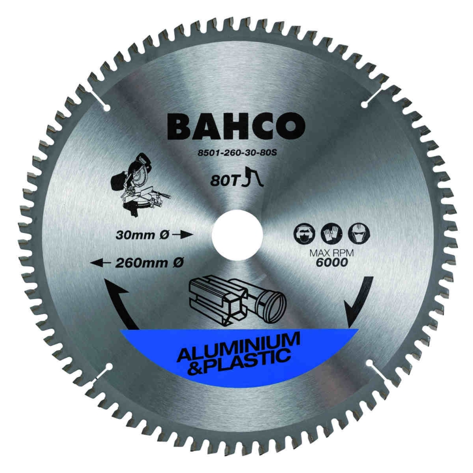 Bahco 8501-28S 80-Zähne Kreissägeblätter mit hartmetallbestückten Trapez-Zähnen 250 mm
