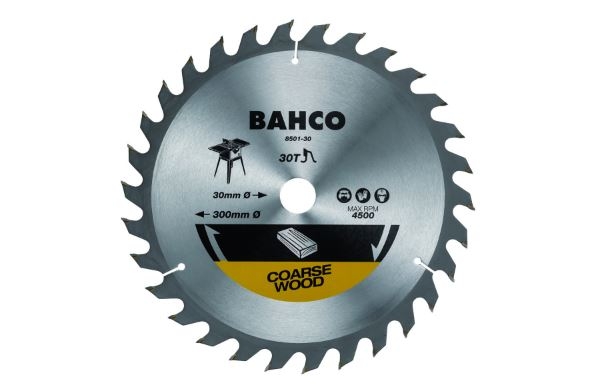 Bahco 8501-30F 40-Zähne Kreissageblätter für Montagesägen in Holz 300 mm