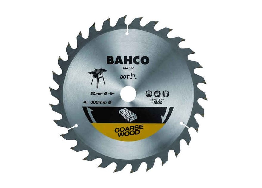 Bahco 8501-30XF 60-Zähne Kreissageblätter für Montagesägen in Holz 300 mm
