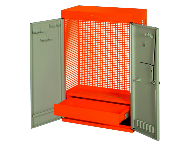 Bahco 1495CD60 Zweitüriger Werkzeugschrank für Wandmontage, orange, 900 mm × 250 mm × 602 mm