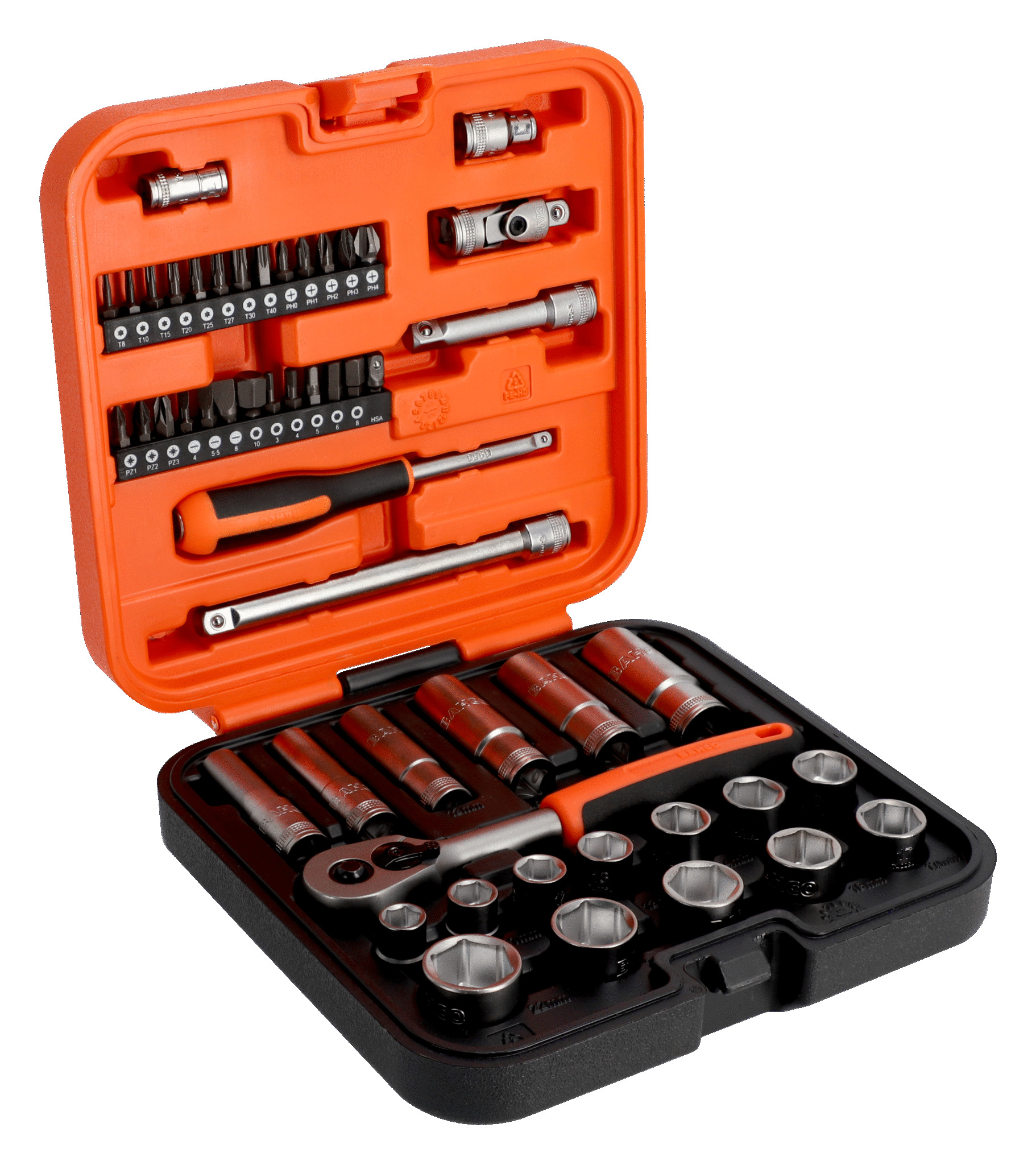 Bahco S51MC3H Steckschl&uuml;ssel- und Bitsatz 3/8, 51-teilig