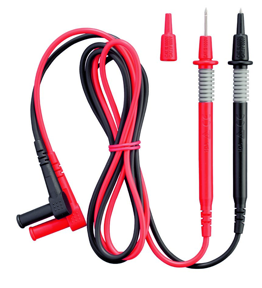 Benning 044146 Messleitungssatz 4mm CAT II, III, IV mit 2mm Messspitze, 2-teilig