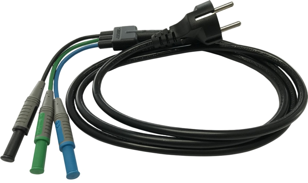 Benning 10220313 Messleitung blau, grün, schwarz mit Schukostecker für IT 105