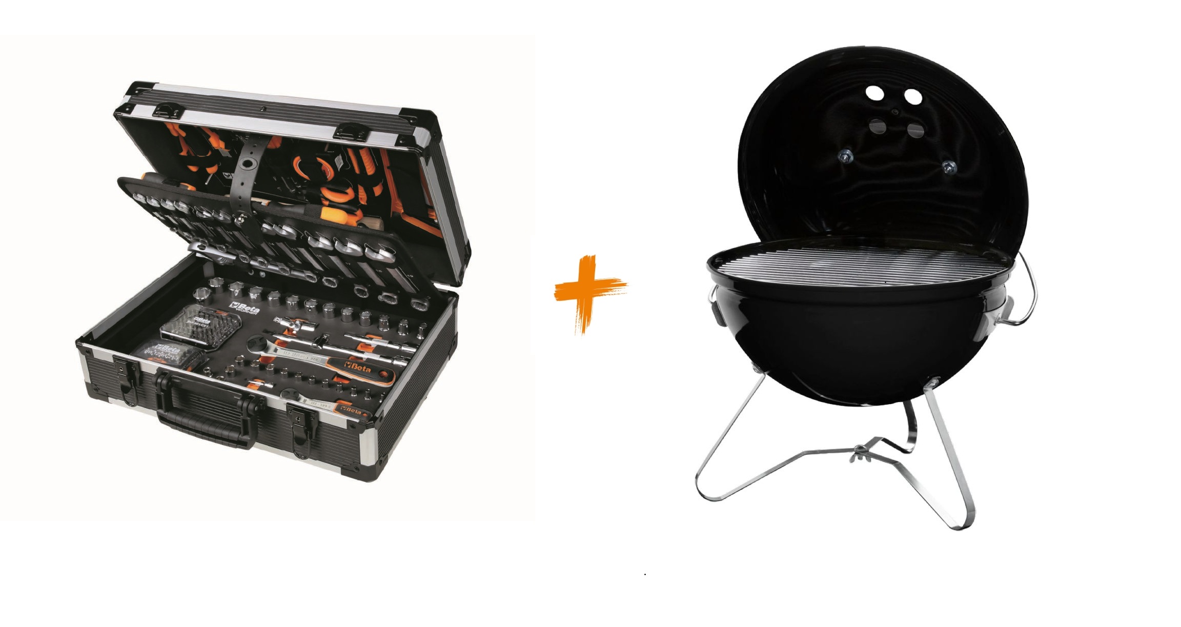 Beta ZNLWK0004 BW 2056T/E-TROLLEY Werkzeugkoffer mit 163 Teilen + gratis Kompaktgrill