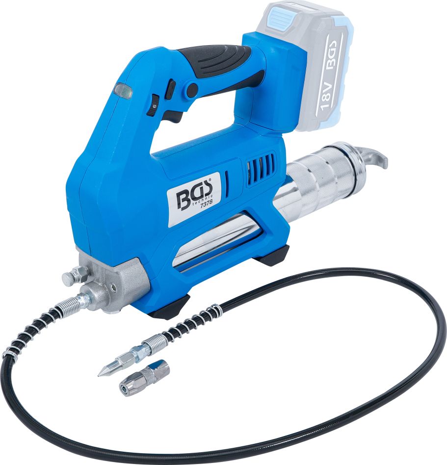 BGS 7378 Accu-Fettpresse 18 V ohne Akku und Ladegerät im Karton