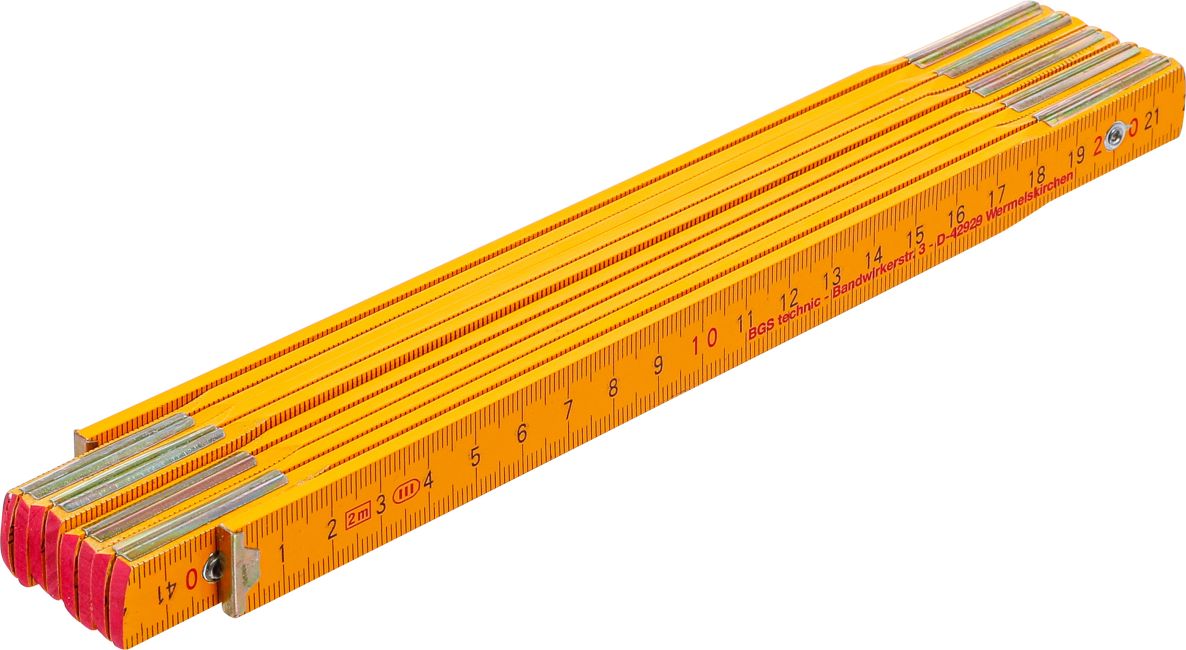 BGS Do It Yourself 92051 Zollstock aus Holz 2 m