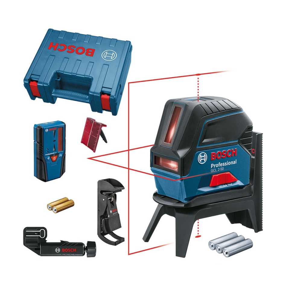 Bosch Blau 0601066F01 GCL 2-50 Kreuzlinienlaser Rot
