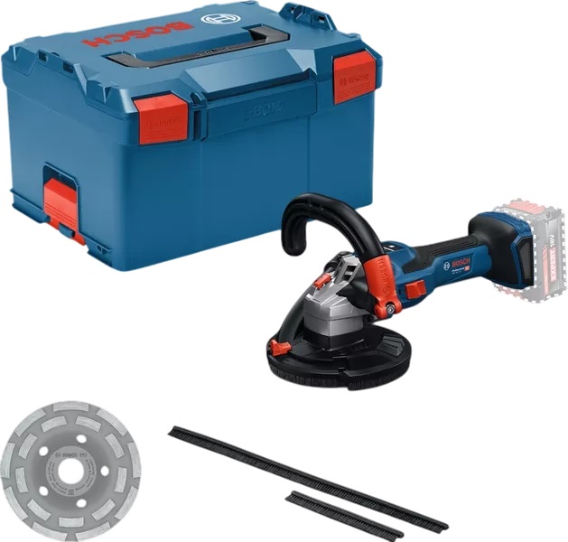 Bosch Blau 0601776201 GBR 18V-15 S 18V-Akku-Betonschleifer inkl. Akku und Ladegerät in L-BOXX