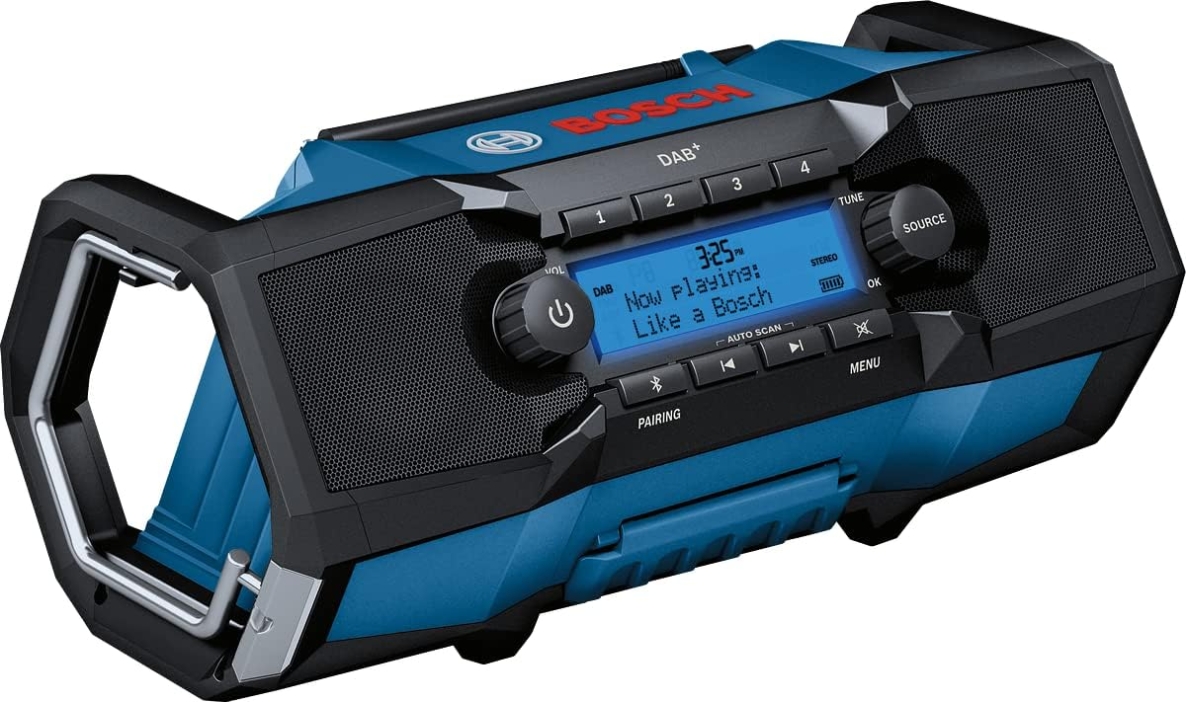 Bosch Blau 06014A3100 GPB 18V-2 SC Profi-Bauradio DAB 18V ohne Akkus und Ladegerät