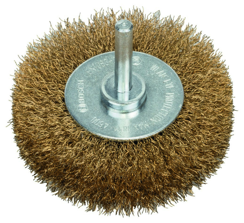 Bosch Blau Zubehör 2608622054 Scheibenbürste 75 x 0,2 mm, gewellter Draht, vermessingt 75 mm, 0,2 mm, 16 mm