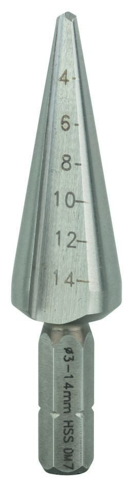 Bosch Blau Zubehör 2608597522 Blechschälbohrer, Sechskantschaft 3-14 mm, 60 mm, 1/4"
