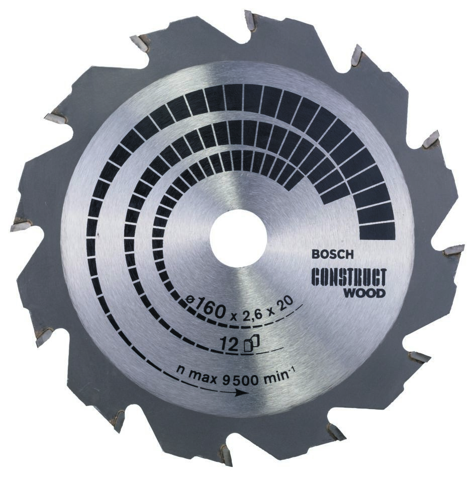 Bosch Blau Zubehör 2608640630 Kreissägeblatt 160x20x12T