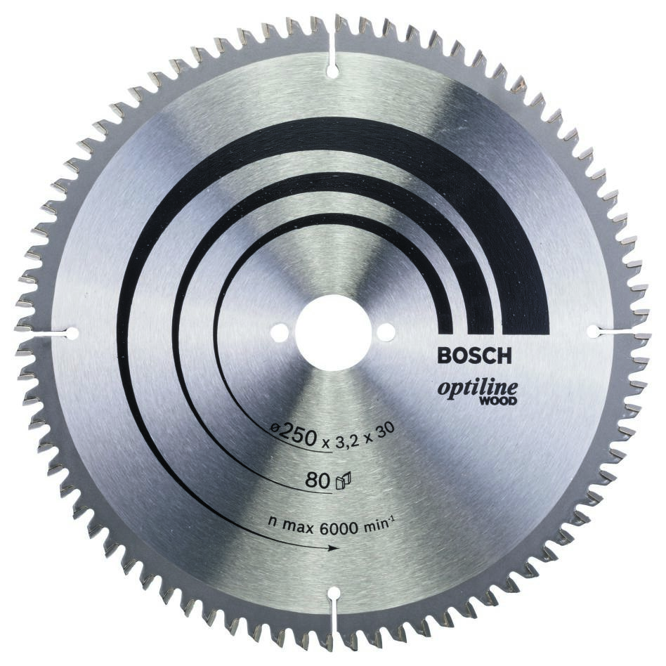 Bosch Blau Zubehör 2608640645 Kreissägeblatt 250x30x80T