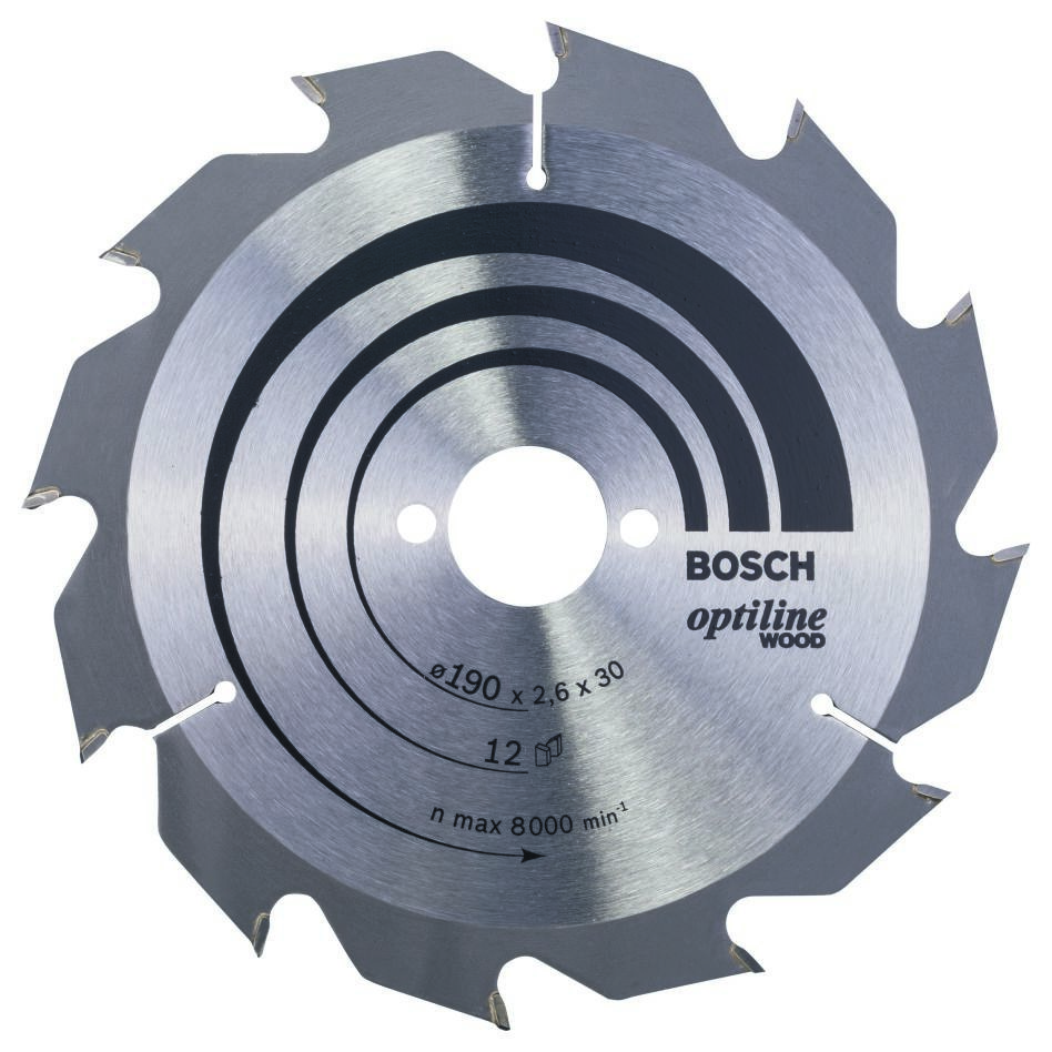Bosch Blau Zubehör 2608641187 Kreissägeblatt 190x30x12T