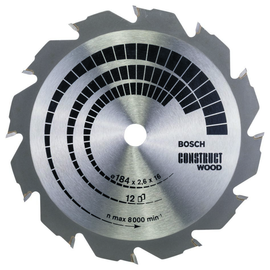 Bosch Blau Zubehör 2608641200 Kreissägeblatt 184x16x12T