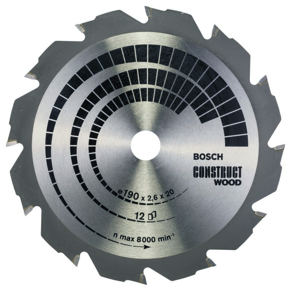 Bosch Blau Zubehör 2608641201 Kreissägeblatt 190x20x12T