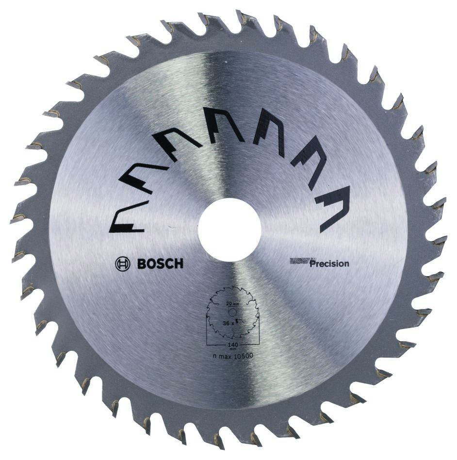 Bosch Blau Zubehör 2609256850 Kreissägeblatt PRECISION 140X2X20/127,T36