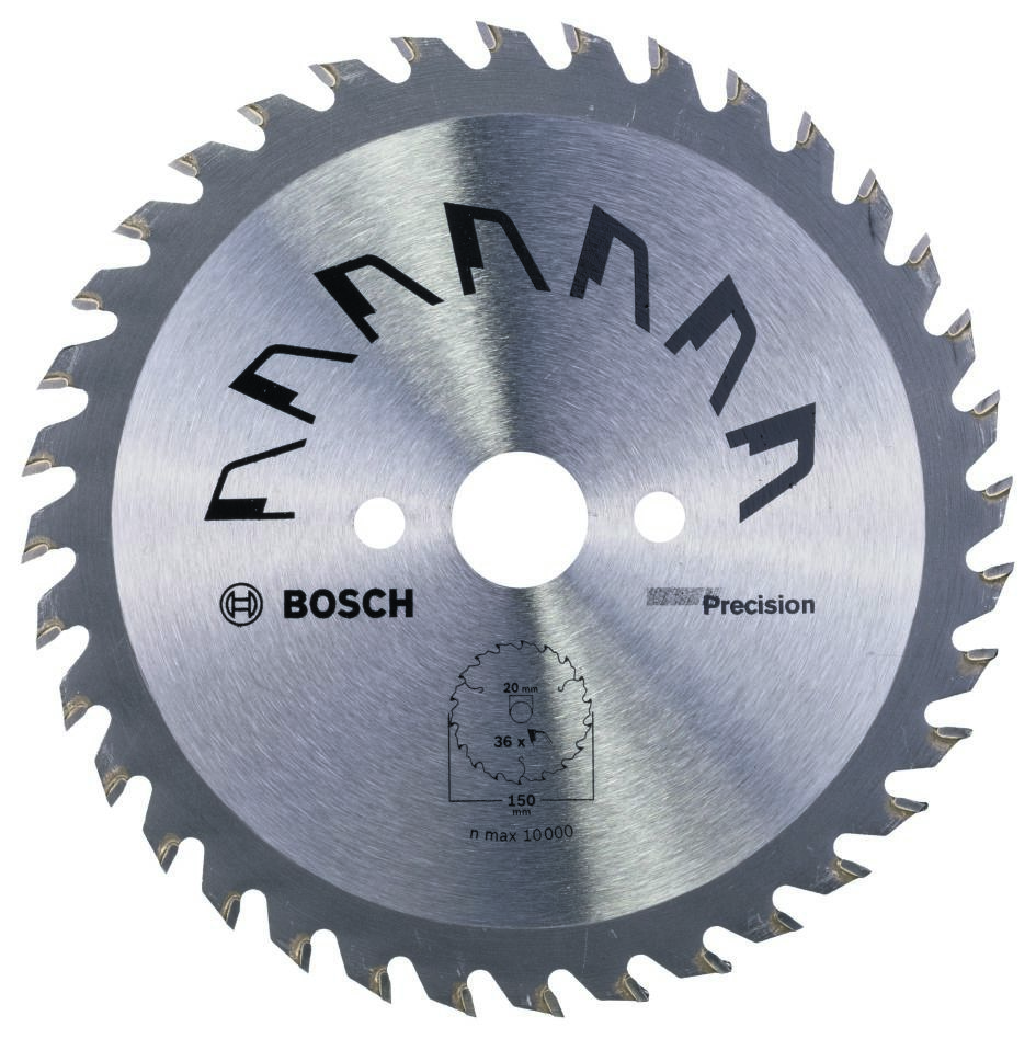 Bosch Blau Zubehör 2609256853 Kreissägeblatt PRECISION 150X2X20/16,T36