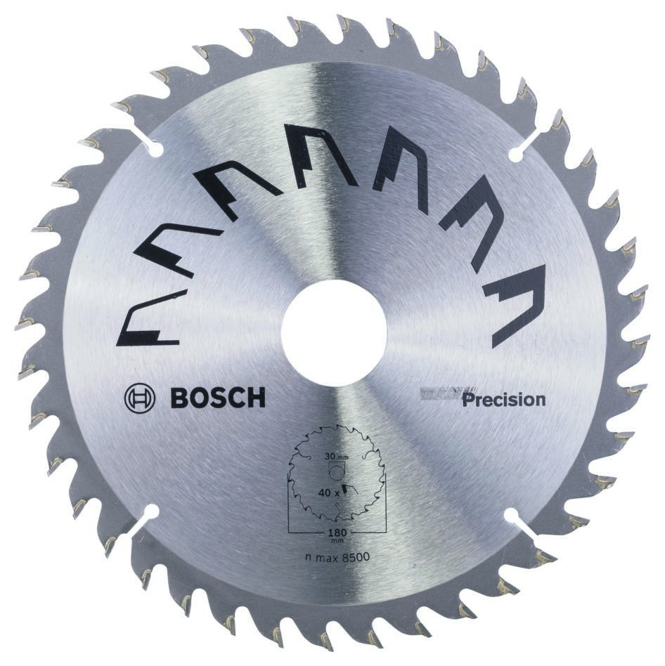 Bosch Blau Zubehör 2609256861 Kreissägeblatt PRECISION 180X2X30/20,T40