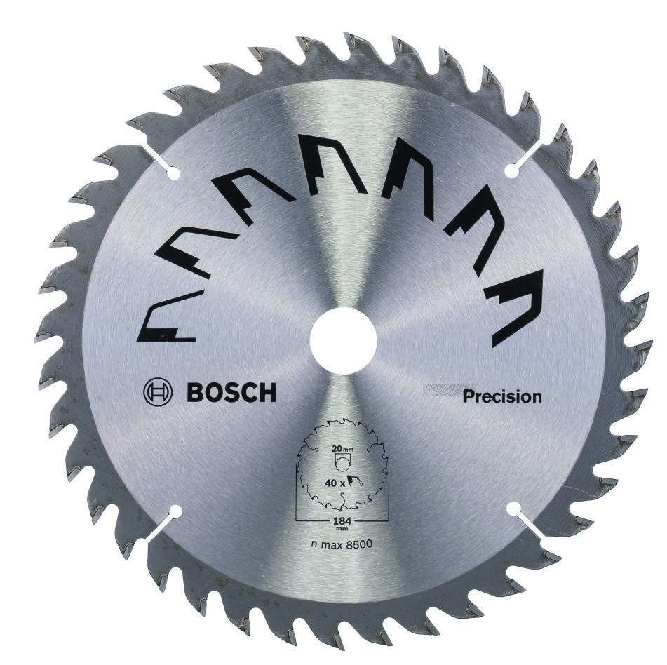 Bosch Blau Zubehör 2609256864 Kreissägeblatt PRECISION 184X2X16/-,T40