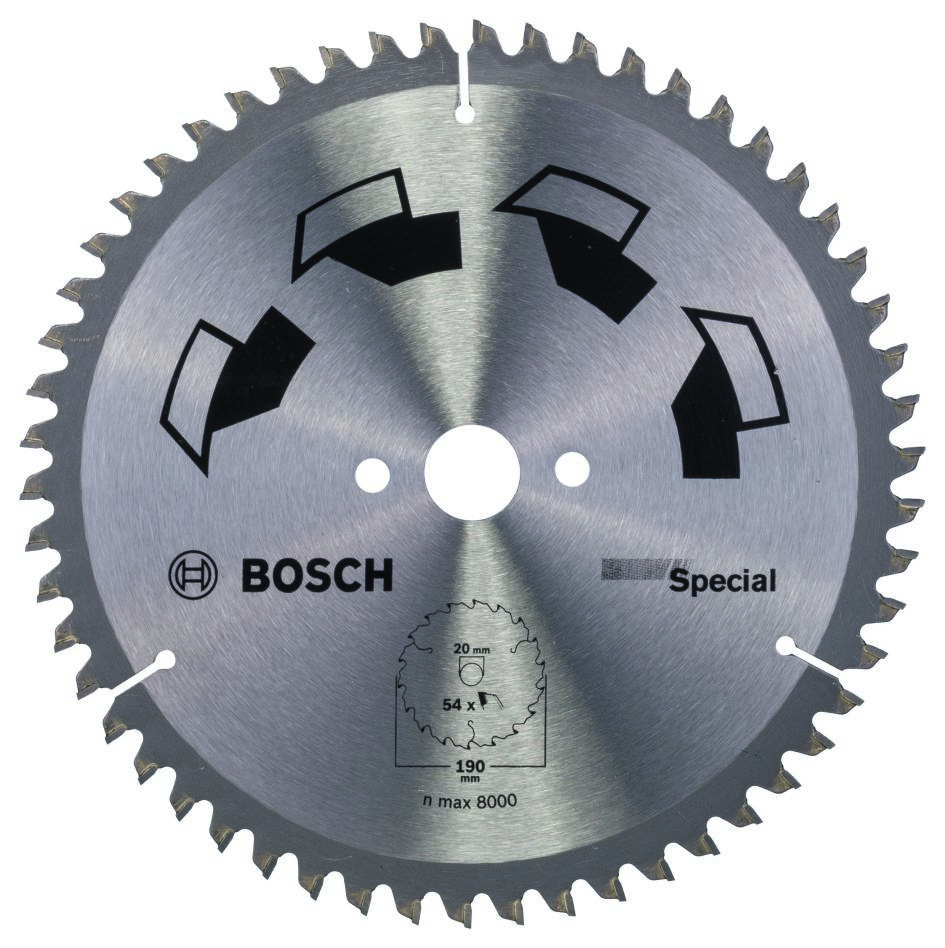 Bosch Blau Zubehör 2609256891 Kreissägeblatt SPECIAL 190X2X20/16,T54